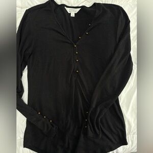 Market & Spruce Black Knit Top
